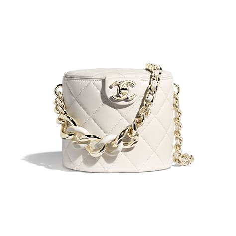 chanel vanity case nude|Vanity case, Lambskin & lacquered metal, white — Fashion.